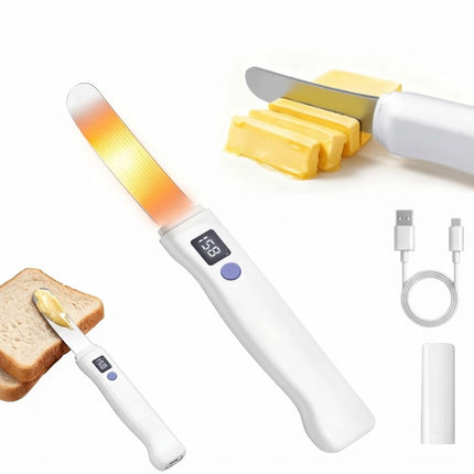 Heated Butter Knife With Digital Display, Stainless Steel Heated Butter Spreader