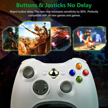 Wireless Game Controller Gamepad For MS XBOX 360 Console Windows 10 8 7