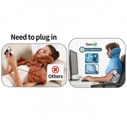 Cordless Weighted Heating Pad Electric Neck Shoulder Back Heating Warmer Wrap