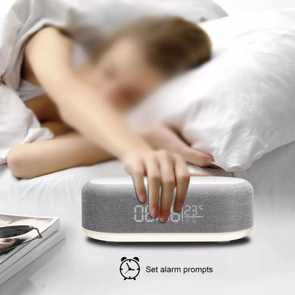 Digital Alarm Clock Charging Station Bluetooth Speaker 15W Wireless Fast Charger