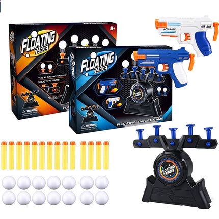 Hover Ball Floating Target Shoot Game, Dual Blaster Foam Dart Shooting Set