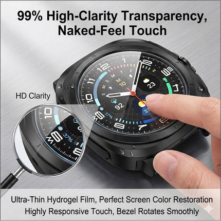 For Samsung Galaxy Watch Ultra 47mm Case Screen Protector Face Cover Smart Black