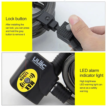 Cycling Bike Bicycle Anti Theft Alarm Lock Chain with Alarm Bike Security Alarm
