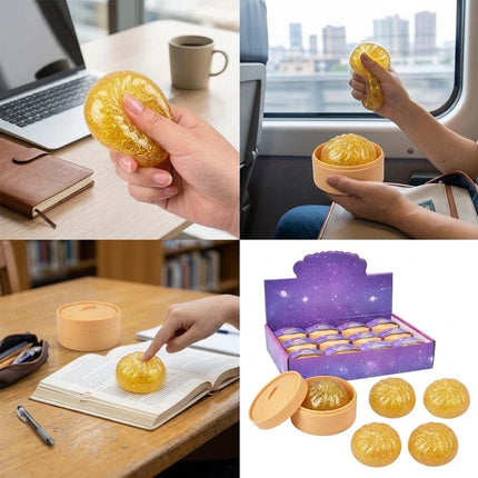 12X Dumpling Squishies Toy Giant Glitter Dumpling Colorful Dumplings Squeeze Toy Christmas Gift