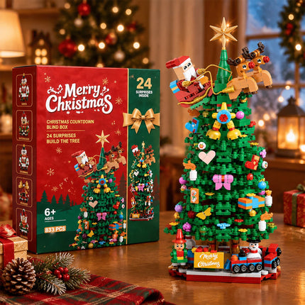 Advent Calendar 2026 Christmas Tree Building Blocks 24 Days Countdown Set