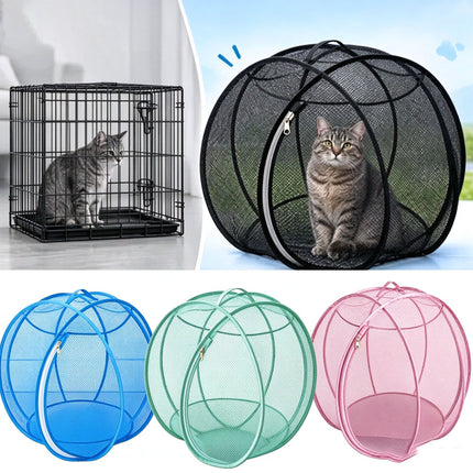 Rolling Cat Hamster Ball for Outside,Pop Up Catio Outdoor Cat Enclosure 27inch