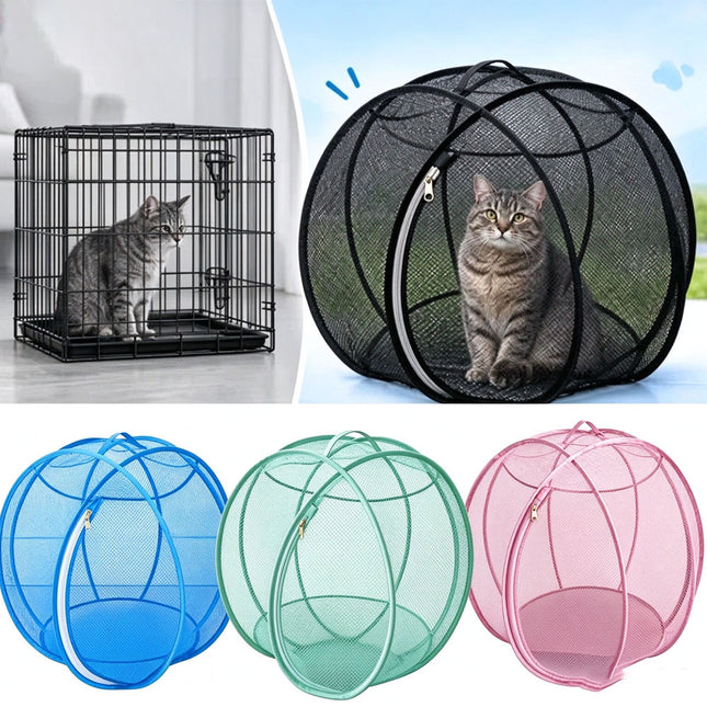 Rolling Cat Hamster Ball for Outside,Pop Up Catio Outdoor Cat Enclosure 27inch