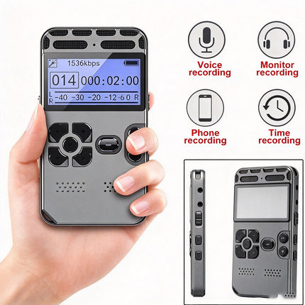64GB Digital Voice Recorder Dictaphone Audio Sound Voice Recorder MP3 Player