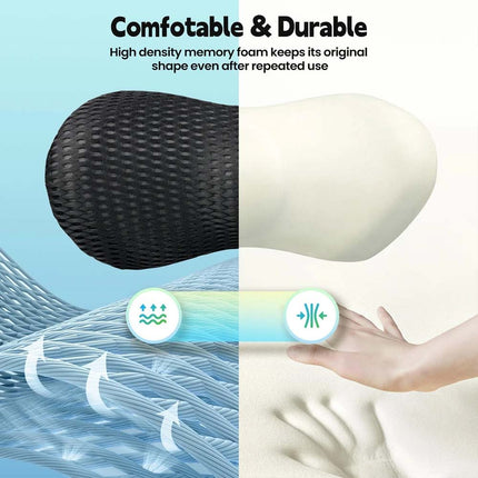 Back Cushion Support Chair Memory Foam Lumbar Lower Back Pillow Office