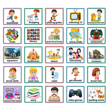 70Pcs Visual Daily Schedule Cards Routine Work Activity Planner