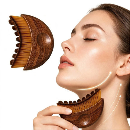 Ergonomic Design Lymphatic Contour Face Brush Dry Brushing Drainage Massage Skin