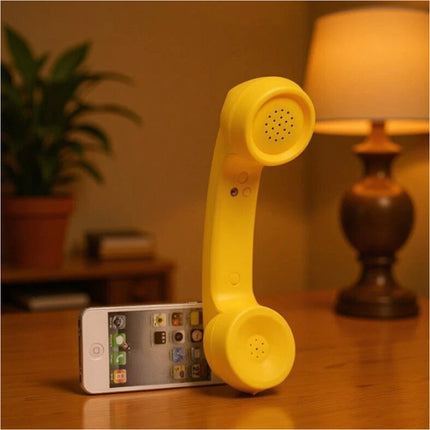 Cordless Telephone Handset Retro Wireless Mobile Phone Receivers Yellow