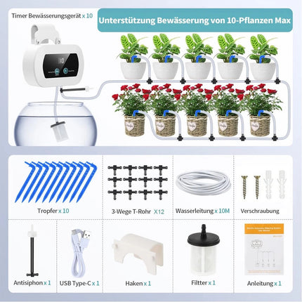 Automatic Drip Irrigation System Plant Controller Self Watering Git Garden