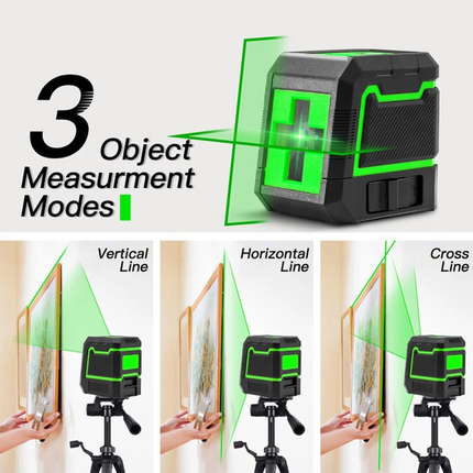 Green Beam Cross Line Laser Level Self Leveling Home DIY Level Water Resist IP54