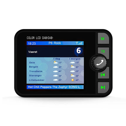 2.4" In-Car DAB/DAB+ Digital Radio Adapter LCD FM Transmitter USB