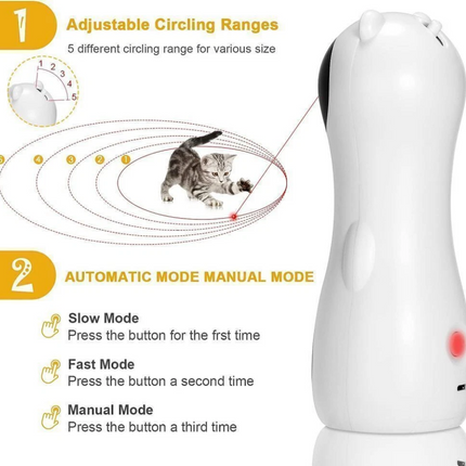 Automatic Laser Cat Toy Interactive Smart Kitten Laser Toy for Indoor Cats Dogs