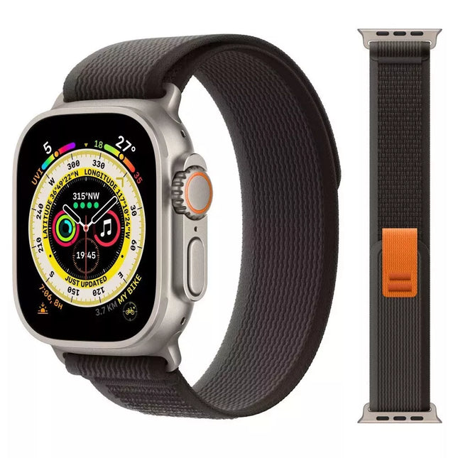 Black/Grey Trail Loop For Apple Watch Band Strap IWatch Series 10 SE 9 8 7 6 38/40/41mm Ultra