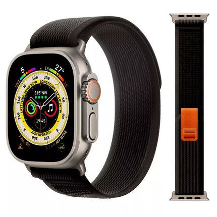 Black Trail Loop For Apple Watch Band Strap IWatch Series 10 SE 9 8 7 6 38/40/41mm Ultra