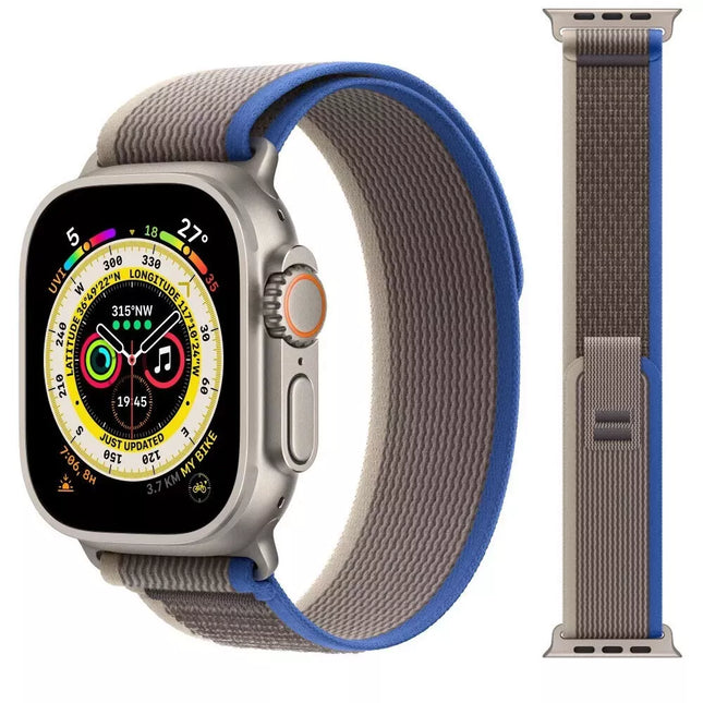 Blue/Grey Trail Loop For Apple Watch Band Strap IWatch Series 10 SE 9 8 7 6 38/40/41mm Ultra