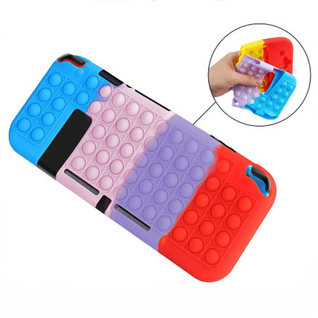 Nintendo Switch Console “Pop It” Stress Relief Case Cover Blue & Pink & Purple & Red