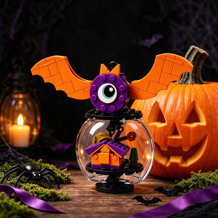 Halloween Building Blocks Ornament Glass Ball Pendant DIY Assembly Decoration Set