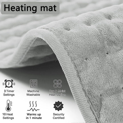60x30cm Electric Heating Pad Therapy Warmer Mat Neck Shoulder Back