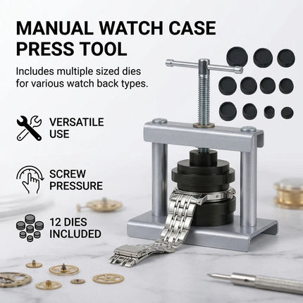 Watch Press Tool Set Watch Press Set Back Case Closer with 18 Molds Watch
