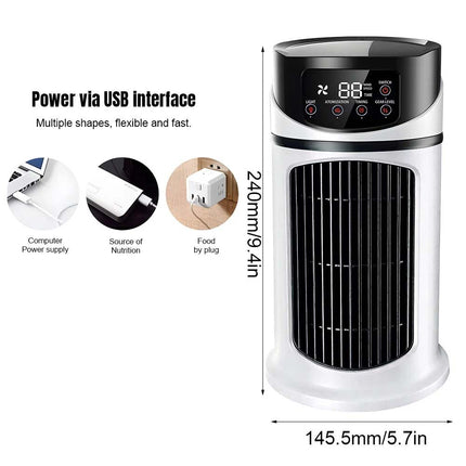 Multifunction Cooling Fan Air Cooler Spray Conditioner Personal Silent Desk fan