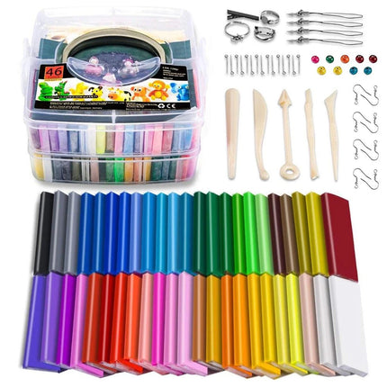 Polymer Clay Kit 46 Blocks Colors Oven Bake Clay Modeling DIY Boys And Girls TOYS Gifts AU
