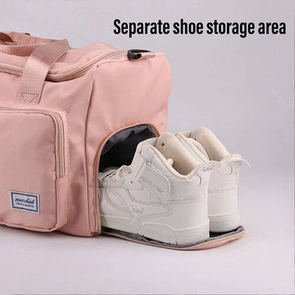 Pink Waterproof Portable Travel Luggage Carry On Shoulder Hand Duffle Bag