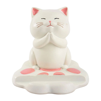 Cat Phone Holder Resin Animal Cell Phone Stand Desk Ornament Home Decor 1 Pack