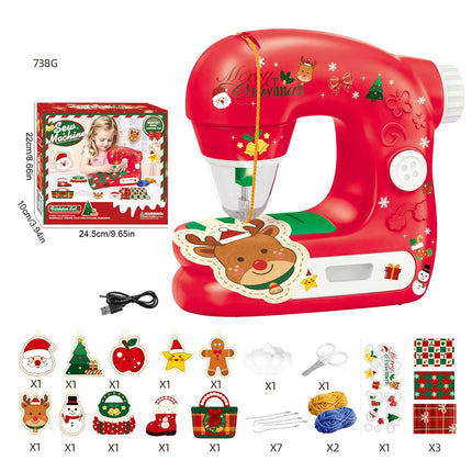 Mini  Electric Sewing Machine Toy Boost Creativity DIY Christmas Gifts