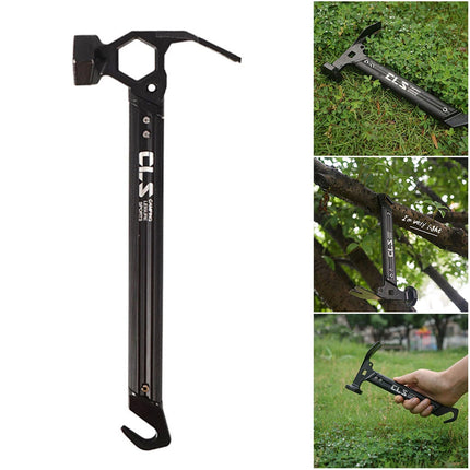 Tent Stake Peg Mallet Remover Puller Driver Outdoor Hammer, Camping Tool Black