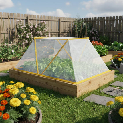 Garden Row Accelerator Plant Cover Foldable Vegetable Plant Protector Net Cage (Large)