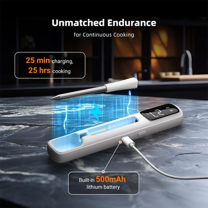 Mini Wireless Bluetooth Meat Thermometer for BBQ Grill Oven Smoker IP67