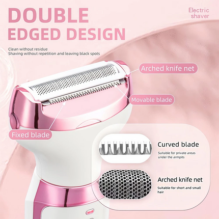 Bikini Trimmer for Women,USB Bikini Shaver,4-in-1 Electric Razors Wet & Dry