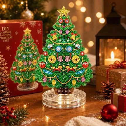 Christmas Tree Handmade Rhinestone Painting Kit 3D Diamond Painting Kit Home Decor