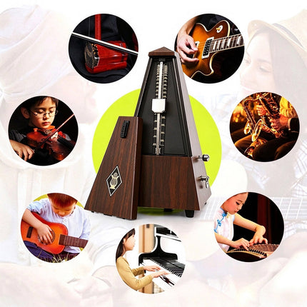 Antique Mechanical Metronome, Wind Up Tempo Timer for Piano Guitar Bass