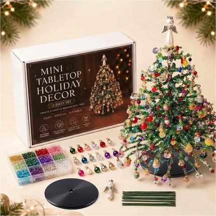 DIY Beaded Christmas Tree Kit, Handmade Colorful Bead Ornament Making Set