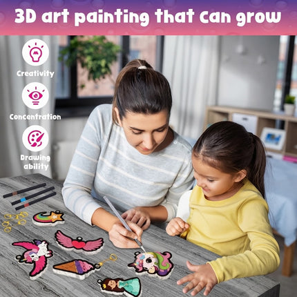 Magic Puffy Paint 3D Foam Texture Painting Kit DIY Bubble Drawing Pens Art Set