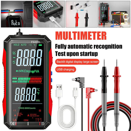 Electrical Automatic FS899L Multimeter Tester Rechargeable Multimeter 6000 Count