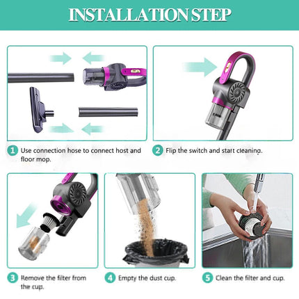3 In 1 Cordless Lightweight Handheld Stick Handstick Vac Bagless Cleaner