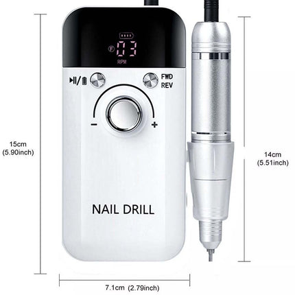 45000RPM Rechargeable Portable Nail Drill File Machine Manicure Pedicure Art