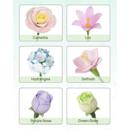 Spring Time Bouquet 3D Puzzle Flowers DIY 3D Building Model Kit Home Decor