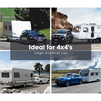 2x Adjustable Towing Mirrors Heavy Duty Universal Fit Towing Caravan 4X4 Trailer