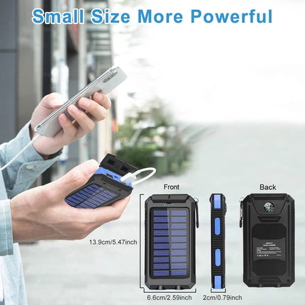 900000mAh Portable Solar Panel Dual USB External Battery Power Bank Pack Charger
