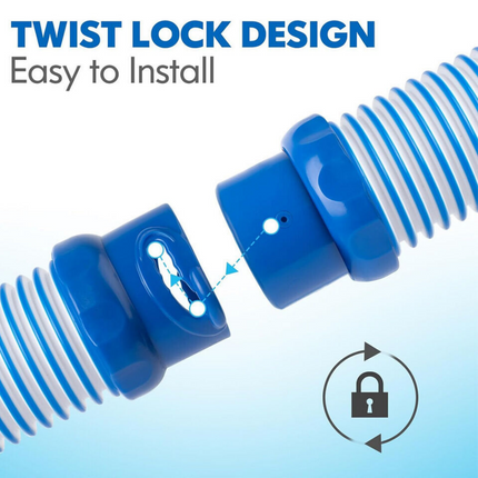5pcs Pool Cleaner Twist lock Hose 1M For Baracuda Zodiac X7 T3 T5 MX8 MX6