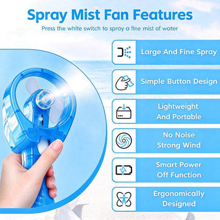 Portable Hand Held Water Spray Misting Fan Travel Mini