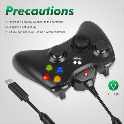 For Xbox 360 Xbox Wireless Controller 2 Pack Rechargeable Battery Kit