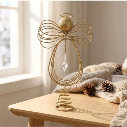 Sparkling Christmas Tree Top Angel Decoration Xmas Tree Top Ornament New Year